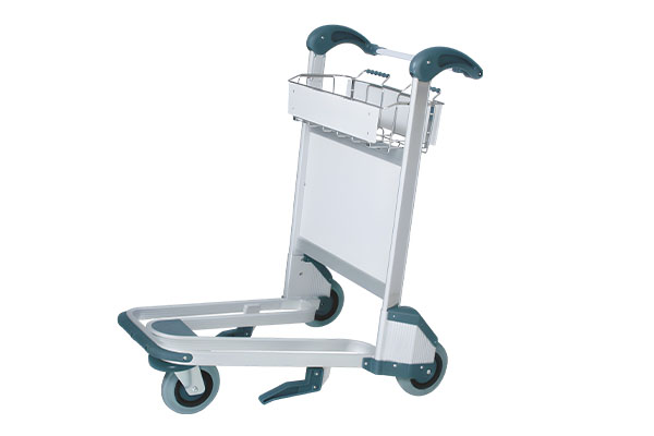 How stable and flexible is the luggage trolley when moving?